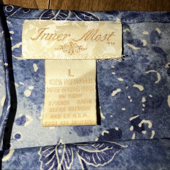 Vintage Blue Floral Cutout Chemise - Picture 7 of 10